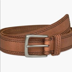 Brown Leather Contrast Stitch Lucky Brand Belt